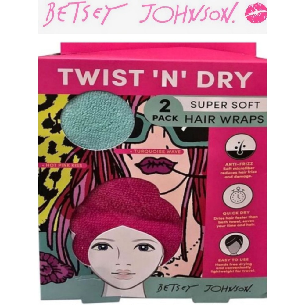 Betsey Johnson 2-PK Twist N' Dry Hair Wraps